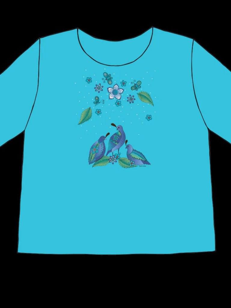Sabaku Quail In Blue..Made In Tucson Az.
